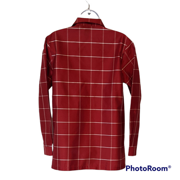 Silkland Red and White Long Sleeved Blouse Size S NEW - Picture 3 of 7